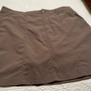 PATAGONIA Skirt Hiking Travel Casual Hideaway Skort Brown Women’s 14 *Like New*